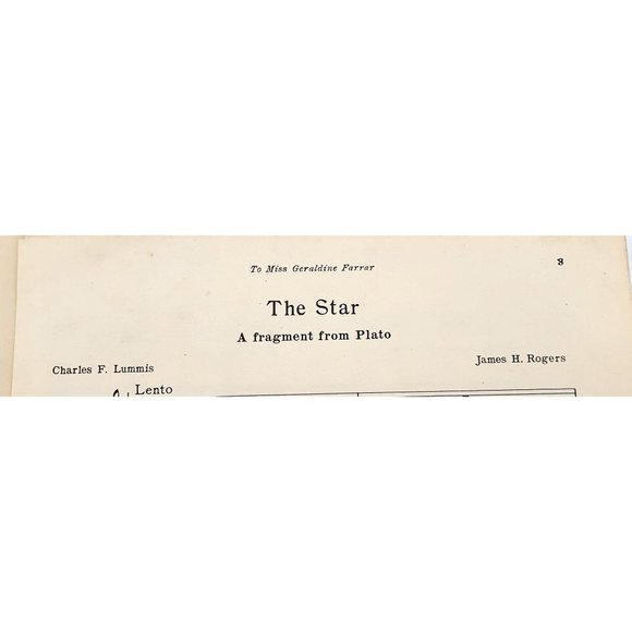 The Star (from Plato) 1940 Vintage Sheet Music Lummis Rogers G Schirmer Inc - Picture 2 of 4